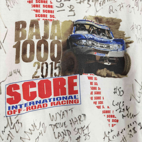 SCORE スコア BAJA 1000 レース 2015 サイン入り 半袖 Tシャツ メンズ S