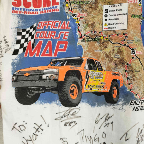 SCORE スコア BAJA 1000 レース 2015 サイン入り 半袖 Tシャツ メンズ S