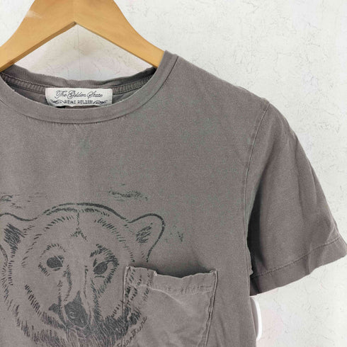 レミレリーフ REMI RELIEF The Golden State ザ ゴールデン ステート ベアー プリント ポケット Tシャツ メンズ M
