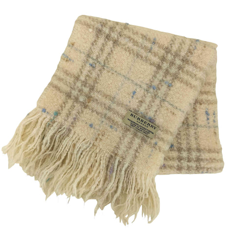 バーバリーロンドン BURBERRY LONDON メリノウール メランジ ニット フリンジ マフラー レディース