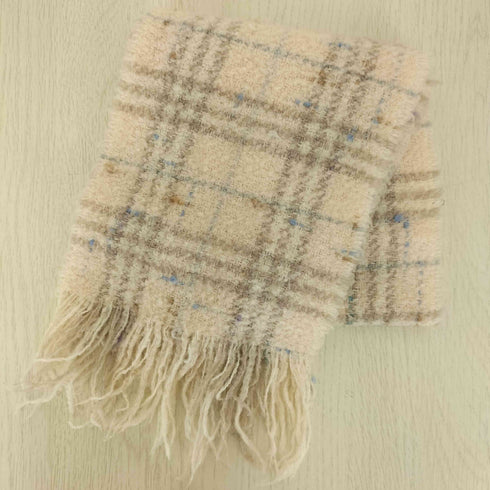 バーバリーロンドン BURBERRY LONDON メリノウール メランジ ニット フリンジ マフラー レディース