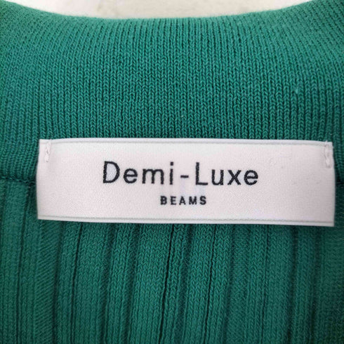 デミルクスビームス Demi-Luxe BEAMS ランダムリブ ニット ポロ レディース