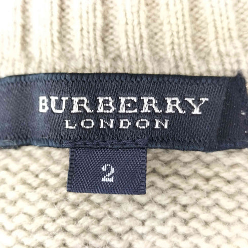 バーバリーロンドン BURBERRY LONDON ウール カシミヤ プルオーバー ケーブルニット レディース 2