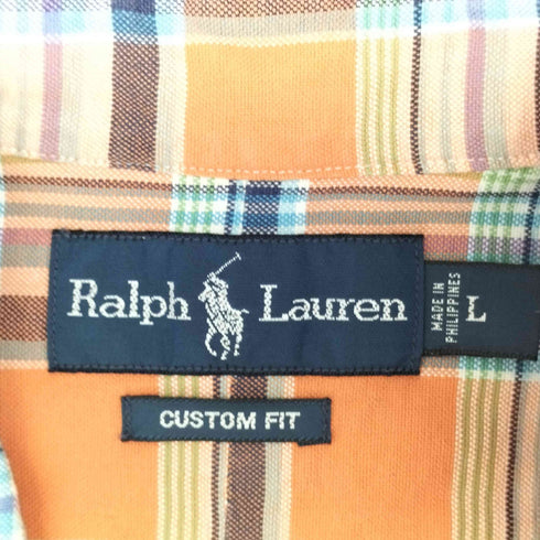 ラルフローレン RALPH LAUREN custom fit ポニー刺繍 ボタンダウンシャツ メンズ import:L