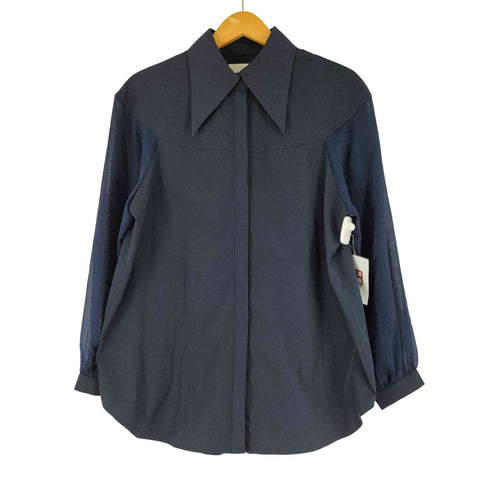 アメリヴィンテージ Ameri VINTAGE BIG COLLAR SHINE SLEEVE SHIRTS レディース FREE