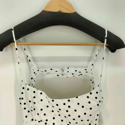 ザラ ZARA ドット柄ストラップミディワンピース レディース import:M