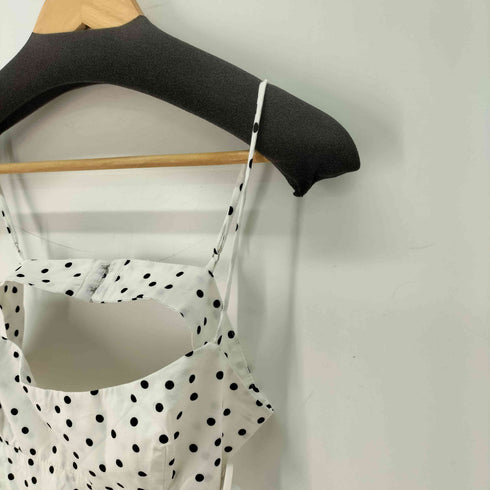 ザラ ZARA ドット柄ストラップミディワンピース レディース import:M