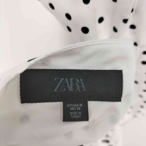 ザラ ZARA ドット柄ストラップミディワンピース レディース import:M