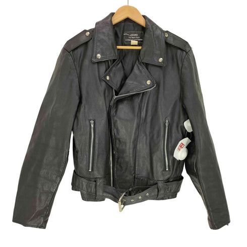 シアーズ Sears 80S カナダ製 THE MENS STORE レザー ウエストベルト ダブルライダースジャケット メンズ UK:42