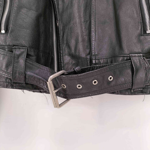 シアーズ Sears 80S カナダ製 THE MENS STORE レザー ウエストベルト ダブルライダースジャケット メンズ UK:42