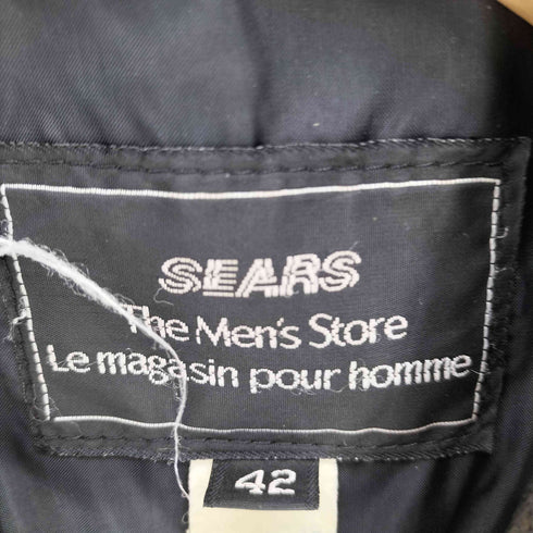 シアーズ Sears 80S カナダ製 THE MENS STORE レザー ウエストベルト ダブルライダースジャケット メンズ UK:42