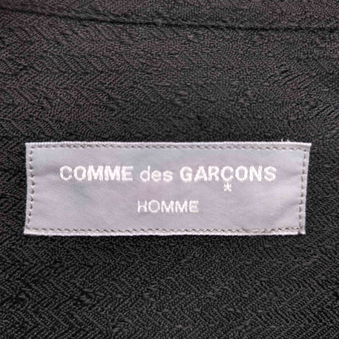コムデギャルソンオム COMME des GARCONS HOMME 90S 銀タグ 田中オム ヘリンボーン シアー ステンカラー 比翼 オープンカラー シャツ メンズ