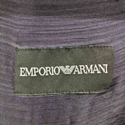 エンポリオアルマーニ EMPORIO ARMANI シルク100 アシンメトリー プリーツ 7分丈 シャツ レディース L