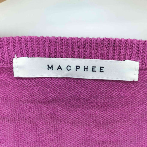 マカフィー MACPHEE リネンクルーネックカーディガン レディース JPN:S