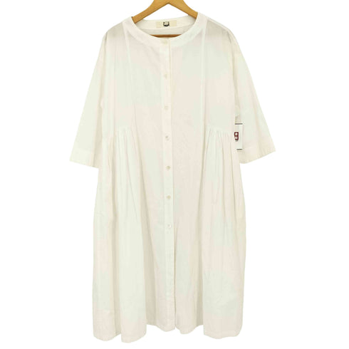 コットンハウスアヤ Cotton House Aya yesterday cross 7分袖 ノーカラー シャツワンピース レディース JPN:M