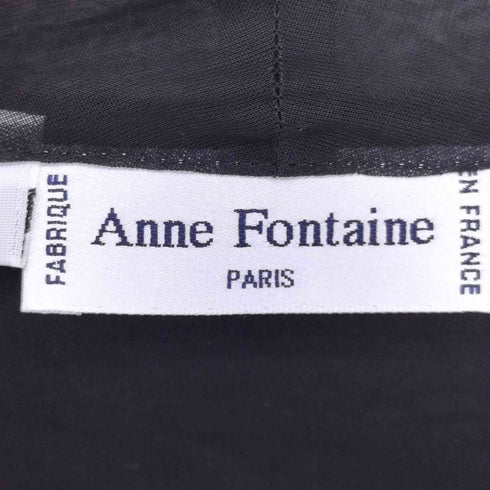 Anne Fontaine 異素材切替 多ボタン Vネック シアーシャツ レディース JPN:1