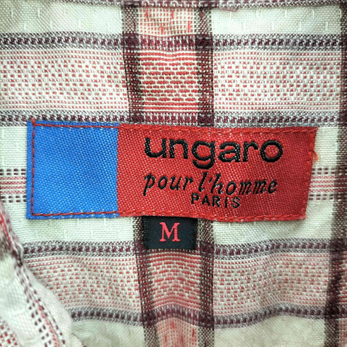UNGARO POUR HOMME チェック S/S シャツ メンズ import:M