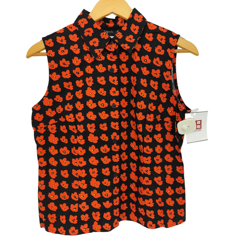 アニエスベー agnes b. PARIS フラワープリント ノースリーブシャツ レディース EUR:42