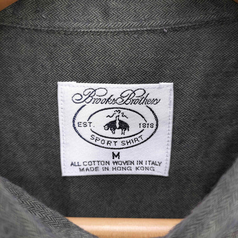 ブルックスブラザーズ BROOKS BROTHERS SPORT SHIRT ヘリンボーン BD ボタンダウン シャツ メンズ import:M