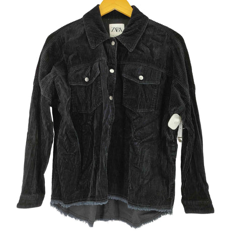 ザラ ZARA カットオフ ポケットデザイン コーデュロイジャケット レディース import:S