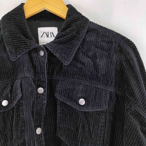 ザラ ZARA カットオフ ポケットデザイン コーデュロイジャケット レディース import:S