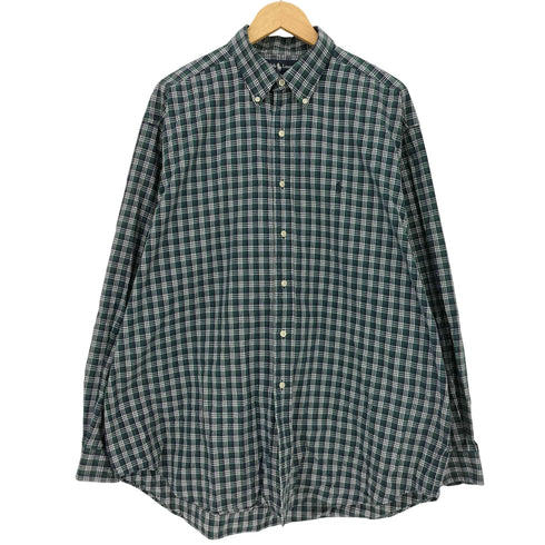 ラルフローレン RALPH LAUREN 90S BLAKE スモールポニー 刺繍 チェック BD ボタンダウン シャツ メンズ import:XL