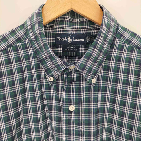 ラルフローレン RALPH LAUREN 90S BLAKE スモールポニー 刺繍 チェック BD ボタンダウン シャツ メンズ import:XL
