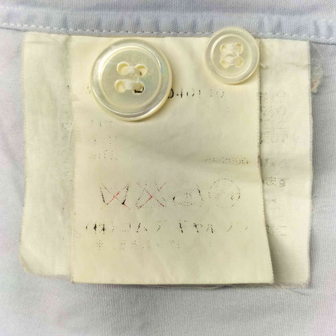 コムデギャルソンオム COMME des GARCONS HOMME 90S 田中オム 銀タグ パネル ドッキング バイカラー L/S 開襟 オープンカラー シャツ archive アーカイブ メンズ