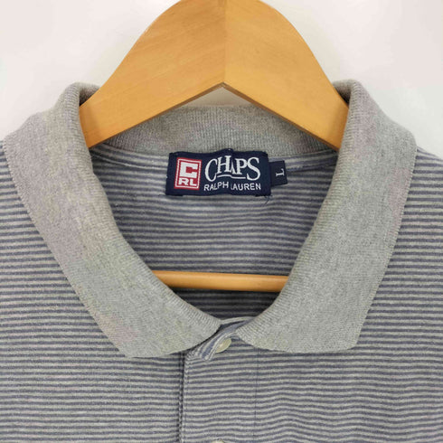 チャップスラルフローレン CHAPS RALPH LAUREN 90S スイッチング ボーダー S/S ポロシャツ メンズ import:L