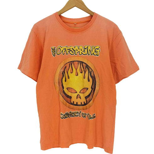 JAPAN TOUR 2001 00S スカル フレイム 両面プリント パンクバンド Tシャツ フェード メンズ JPN:L