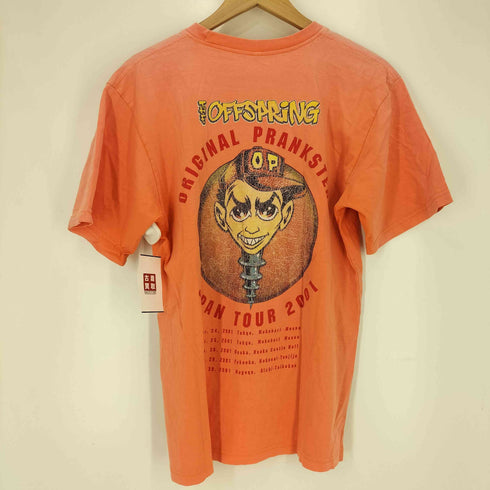 JAPAN TOUR 2001 00S スカル フレイム 両面プリント パンクバンド Tシャツ フェード メンズ JPN:L