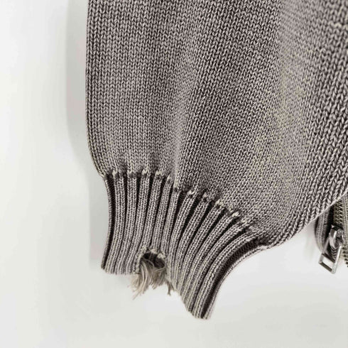 ダンケシェーン Danke Schon MILS KNIT CREWNECK ミル ニット クルーネック ダメージ加工 パッチワークニット メンズ M