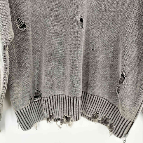 ダンケシェーン Danke Schon MILS KNIT CREWNECK ミル ニット クルーネック ダメージ加工 パッチワークニット メンズ M
