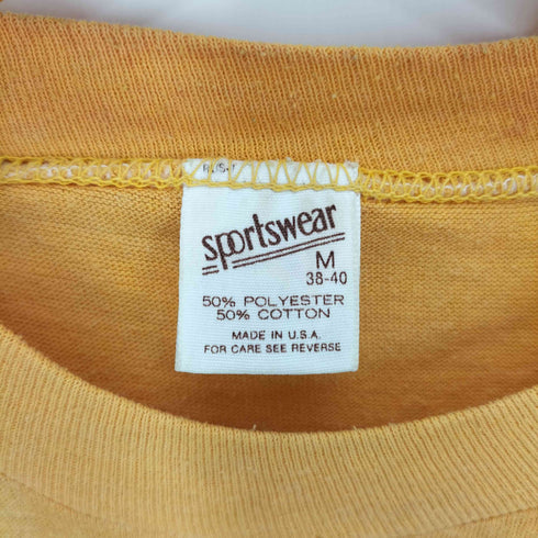 スポーツウエア Sportswear 60S~70S フロント ラバープリント Tシャツ メンズ import:M