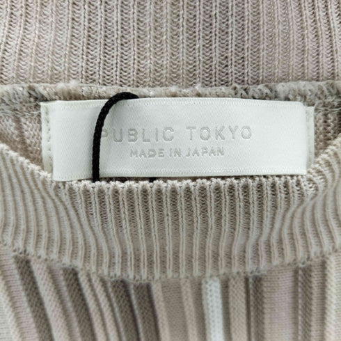 パブリックトウキョウ PUBLIC TOKYO Pin Tuck Stripe Knit ピンタックストライプニット レディース FREE