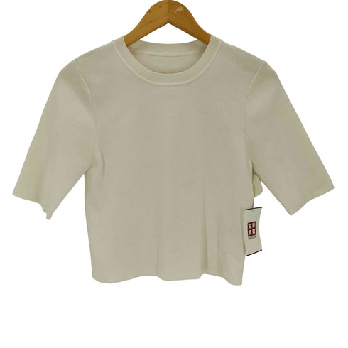 アダムエロペ Adam et Rope 洗えるクールタッチショートニットTシャツ レディース FREE