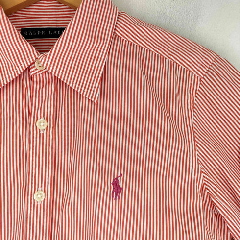 ラルフローレン RALPH LAUREN ポニー刺繍 L/S ストライプシャツ レディース JPN:11号