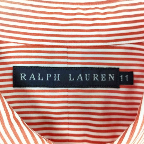 ラルフローレン RALPH LAUREN ポニー刺繍 L/S ストライプシャツ レディース JPN:11号