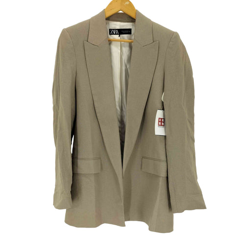 ザラ ZARA リネン テーラードジャケット レディース import:XS