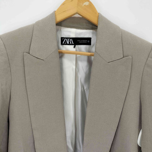 ザラ ZARA リネン テーラードジャケット レディース import:XS