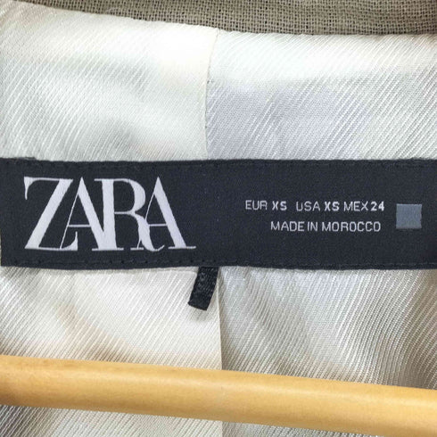 ザラ ZARA リネン テーラードジャケット レディース import:XS