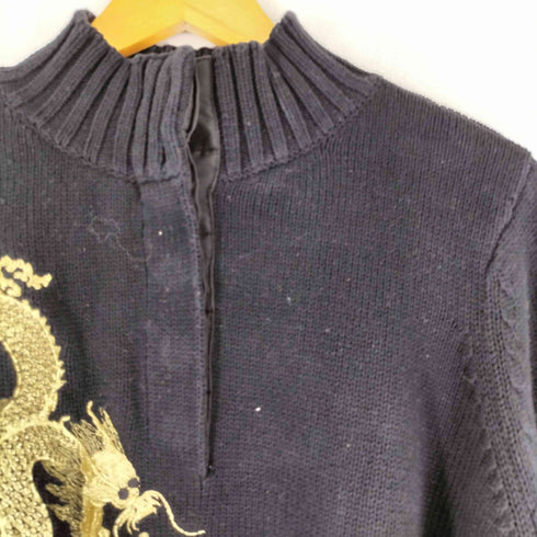 ローレンラルフローレン LAUREN RALPH LAUREN 龍刺繍 ハーフジップ ニット レディース 1X