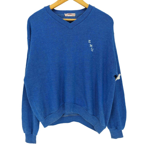 チャンピオン Champion 60-70s DORAN カレッジロゴ Vネック アクリルレーヨン ニットセーター メンズ import:L