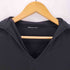 60-70S UNION MADE USA製 ポリエステル L/S スキッパー ドレス シャツ ブラック レディース