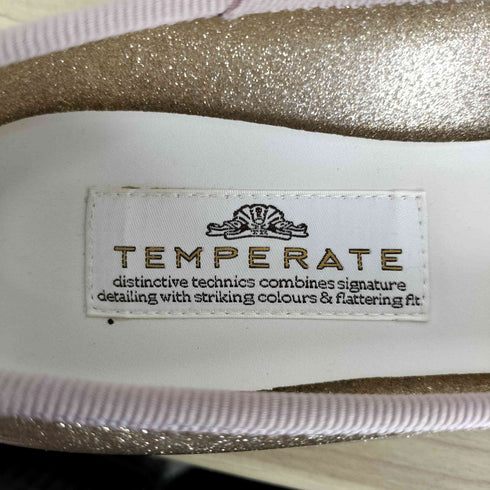 テンパレイト TEMPERATE ラメ バレエシューズ レインシューズ レディース JPN:39