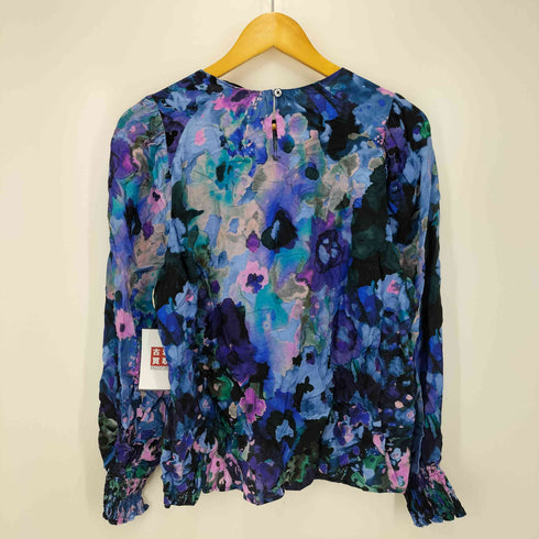 デシグアル Desigual Cairo Blue Watercolour Floral Blouse レディース import:S