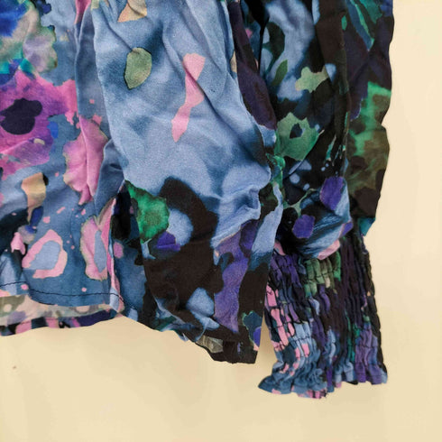 デシグアル Desigual Cairo Blue Watercolour Floral Blouse レディース import:S