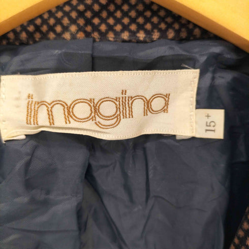 IMAGINA チェック柄 ベルベット 2B テーラードジャケット レディース 15+