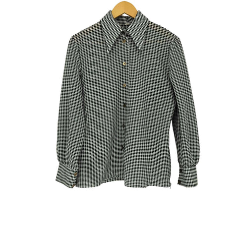 総柄シアーシャツ レディース