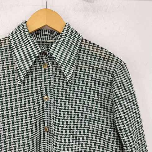 総柄シアーシャツ レディース